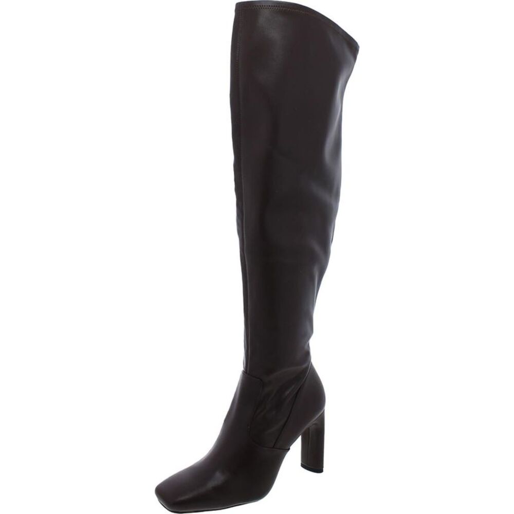 FRANCO SARTO Womens Brown Stretch Padded Flexa Square Toe Heeled Boots 6 M